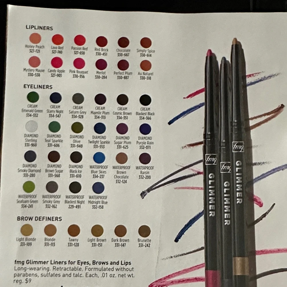 Avon Glimmer Eyeliners - Black, Brown, Blue, Purple